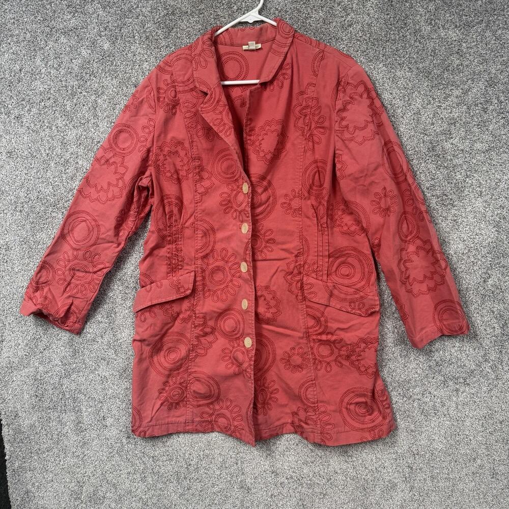 J Jill Tailored Jacket Blazer L Artsy Business Casual Layering Boho Chic Travel